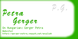 petra gerger business card